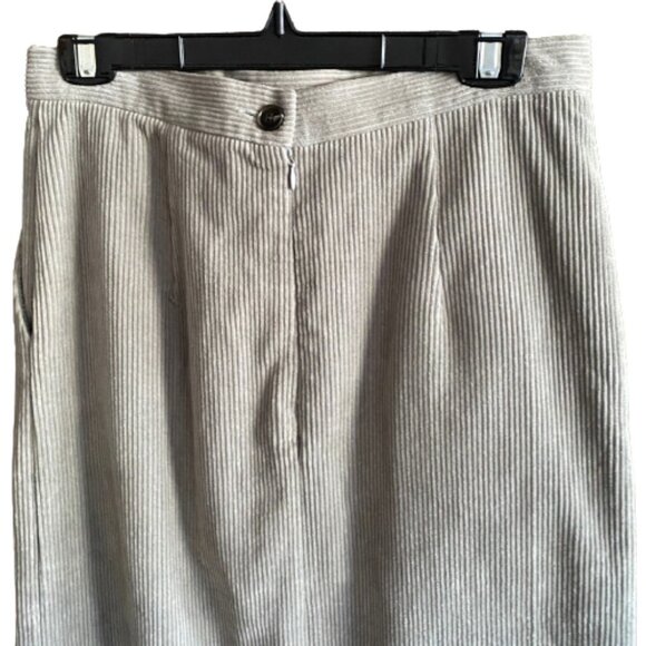2/$40 NWT Oak + Fort corduroy light gray midi pencil skirt M - Picture 9 of 14